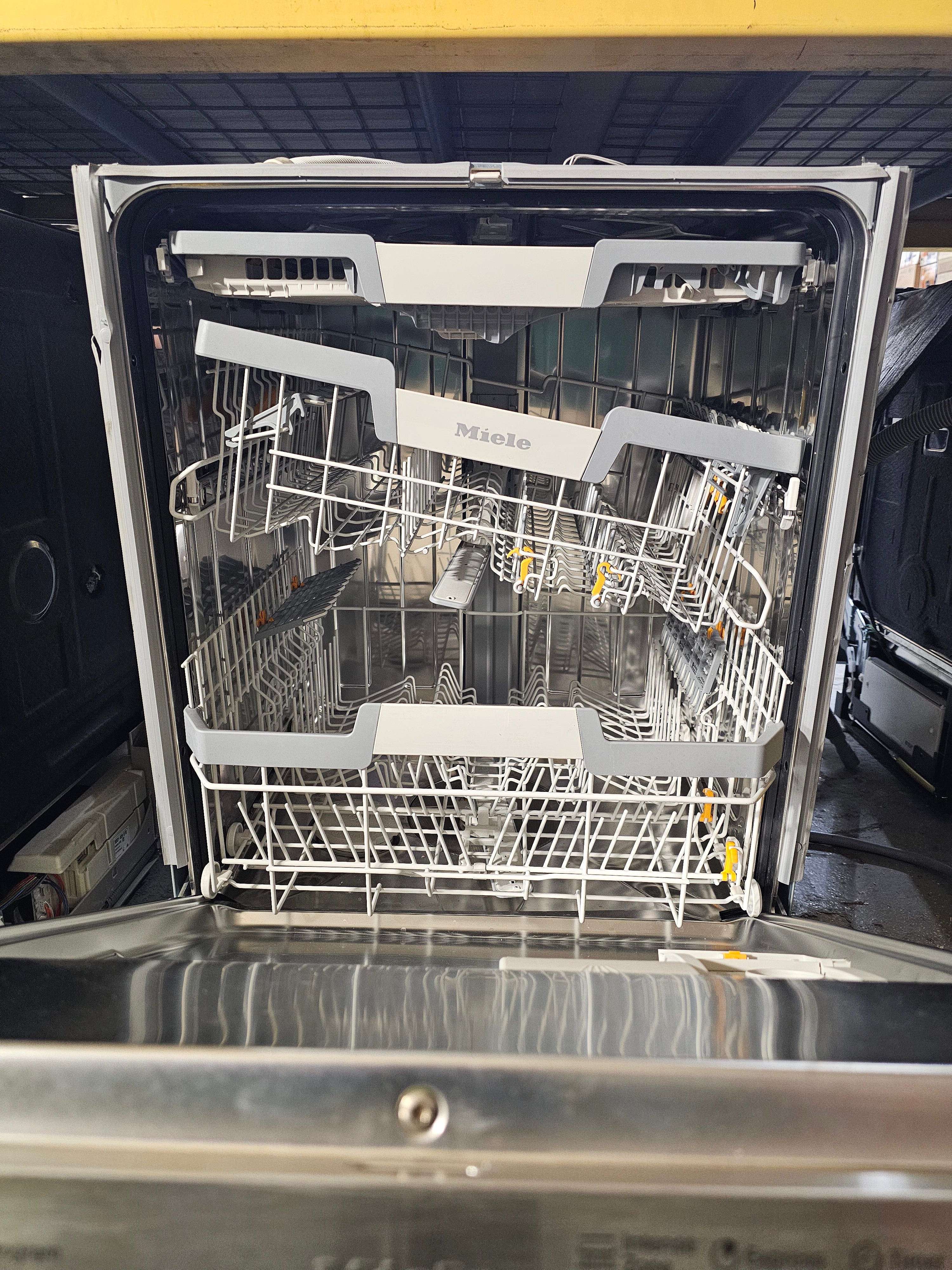 Miele 24 Inch Fully Integrated Built-In Dishwasher with 16 Place Setting Capacity, 3D MultiFlex Cutlery Tray, QuickIntenseWash, DirectSelect Controls, CleanTouch Steel Finish, Water Softener